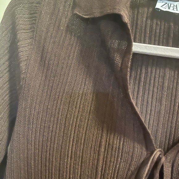 Zara Chocolate Brown Knit Top - Picture 4 of 4
